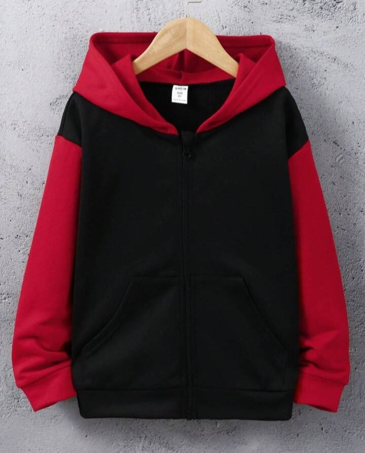 Men's Warm Cotton Fleece Full Zip Hoodie For Winter