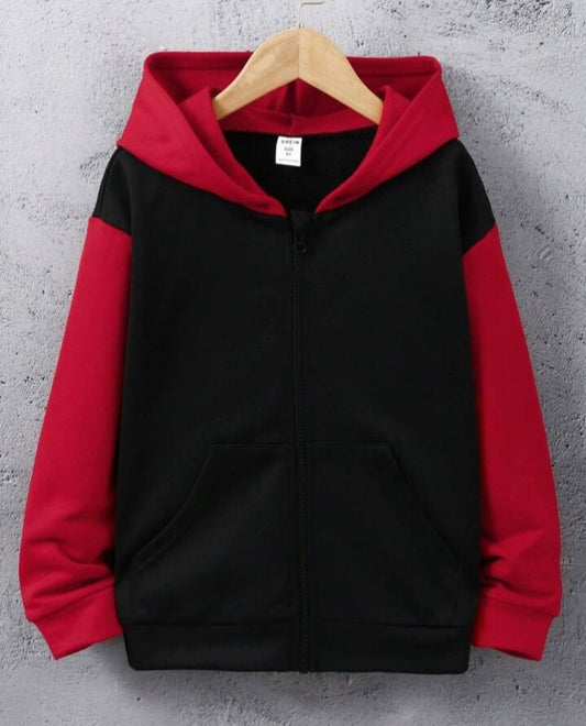 Men's Warm Cotton Fleece Full Zip Hoodie For Winter